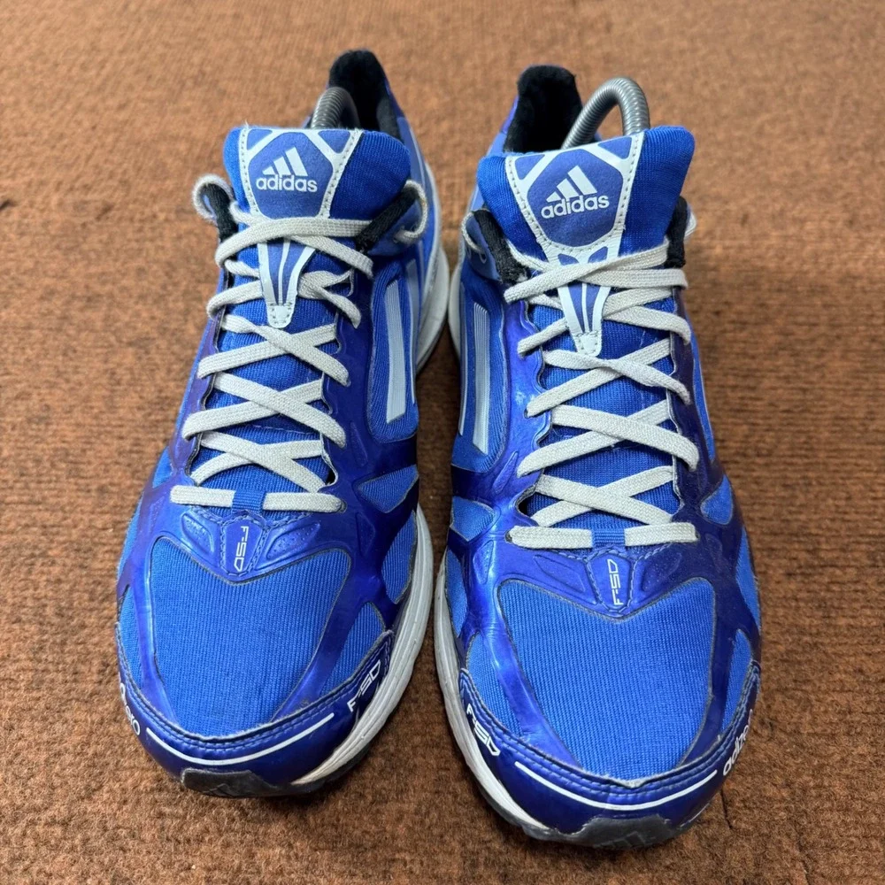 A- gym‎ Adidas Adizero F50 Adiprene+ Running Shoes Mens Blue White Sneakers